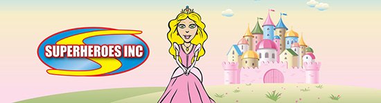 Image of Princess party banner from Superheroes Inc in Sydney