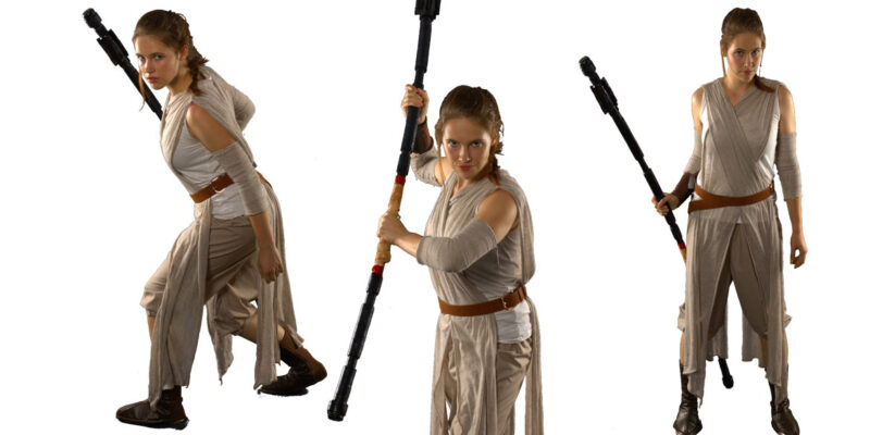 Image of Rey Star Wars kids party entertainer in Sydney from Superheroes Inc