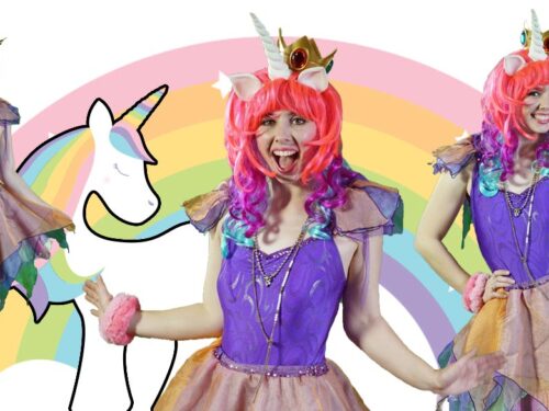 Unicorn Rainbow Kids party entertainers Sydney Superheroes Inc