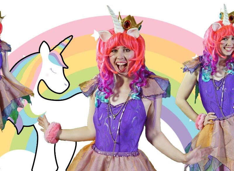 Unicorn Rainbow Kids party entertainers Sydney Superheroes Inc