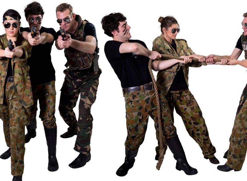 Image of combat crew part entertainers in Sydney from Superheroes