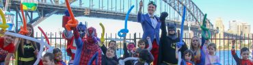 Image of kids corporate entertainers Sydney Superheroes Inc